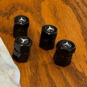 MERCEDES BENZ 4PCS Tire Caps Aluminum Alloy Valve Stem Cap Decorative Accessory